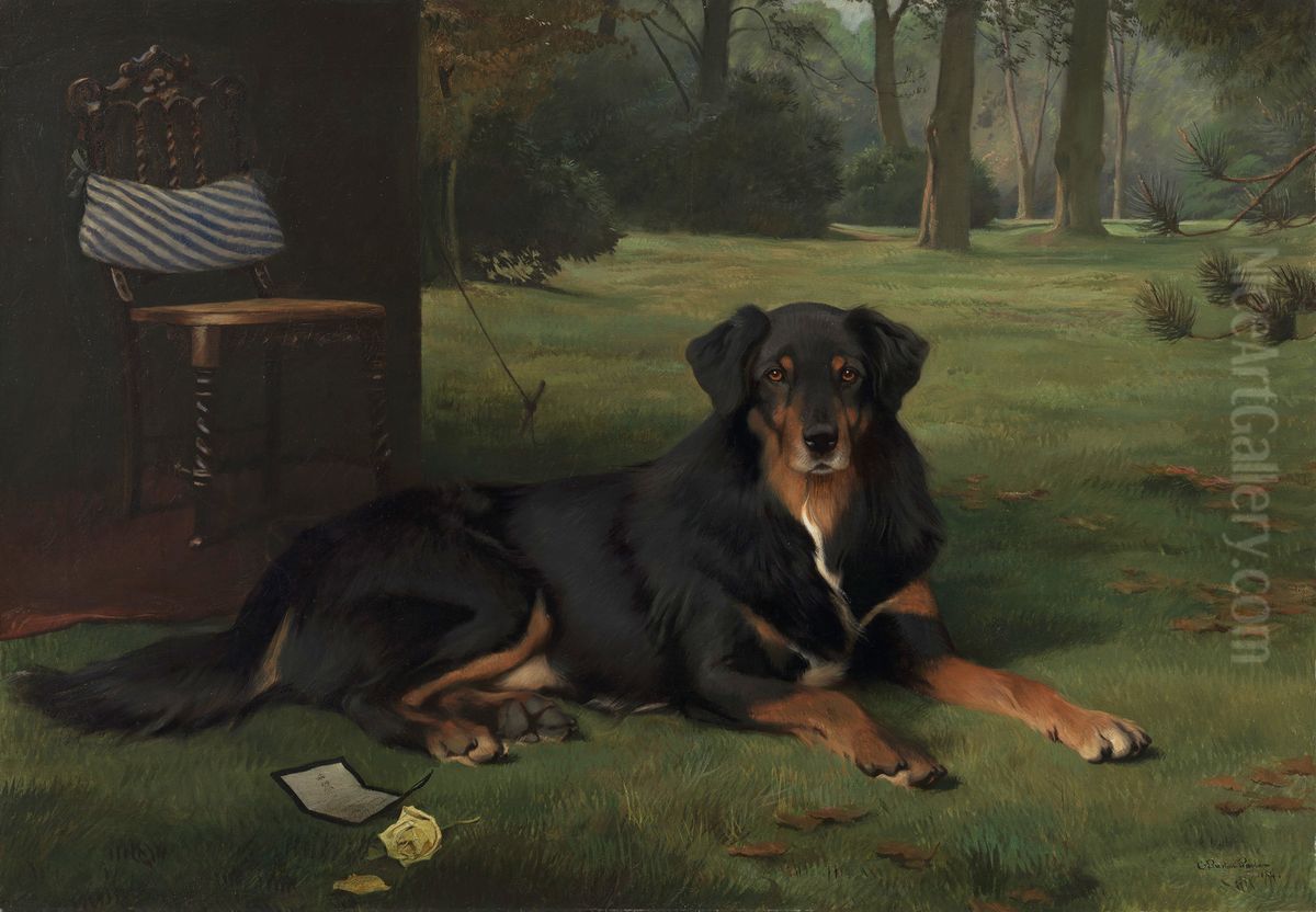 Noble Oil Painting by Charles Burton Barber