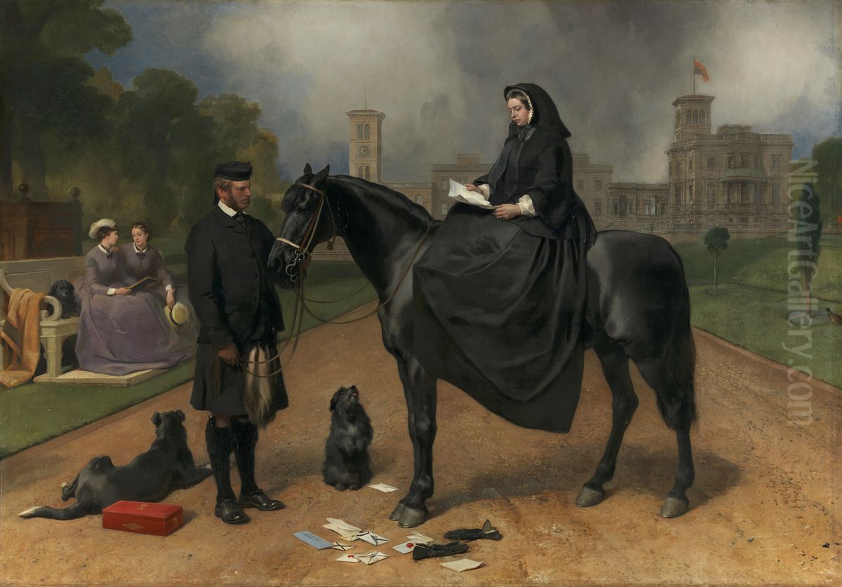 Queen Victoria at Osborne Oil Painting by Sir Edwin Henry Landseer