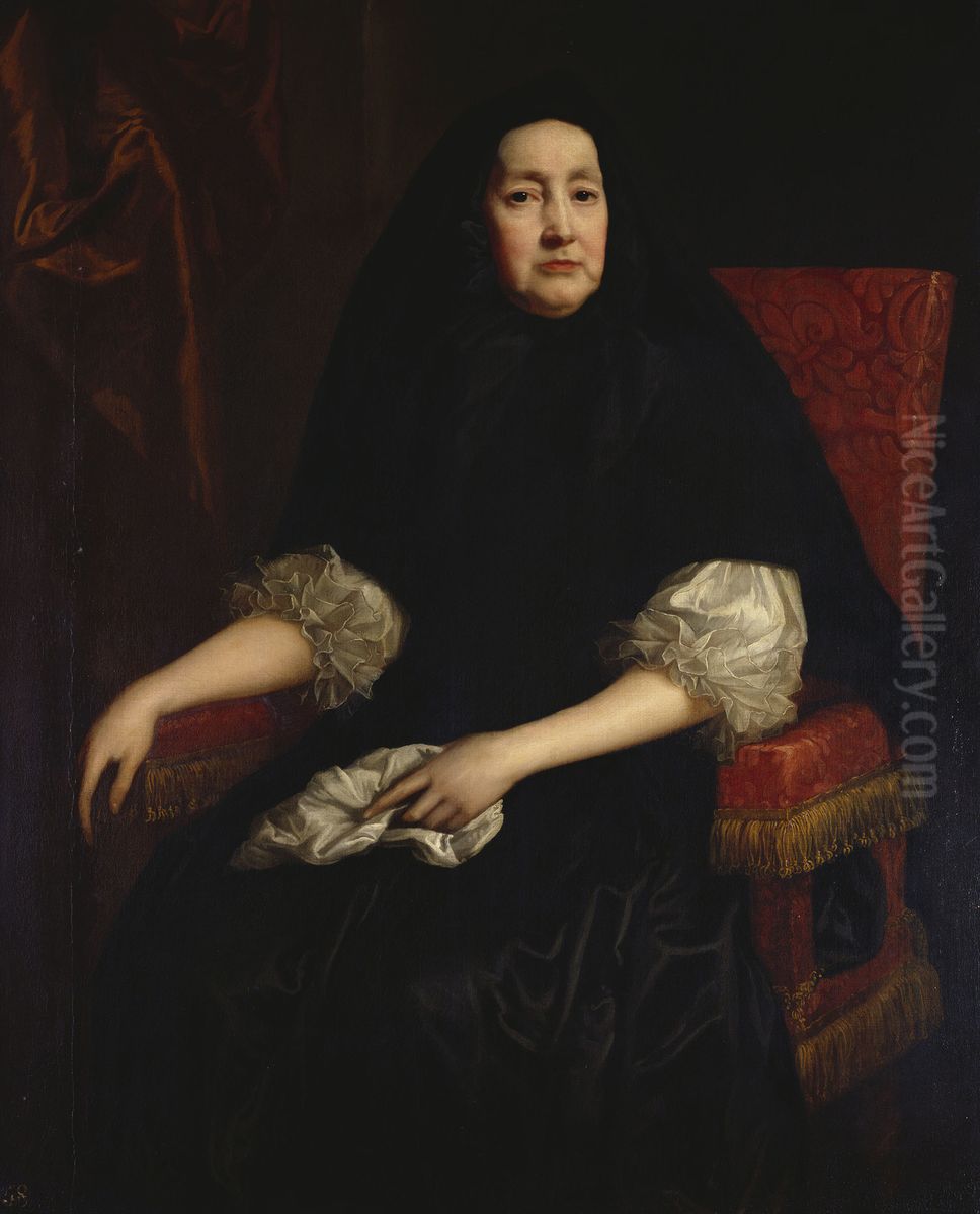 Katherine Elliot (d. 1688) Oil Painting by John Riley