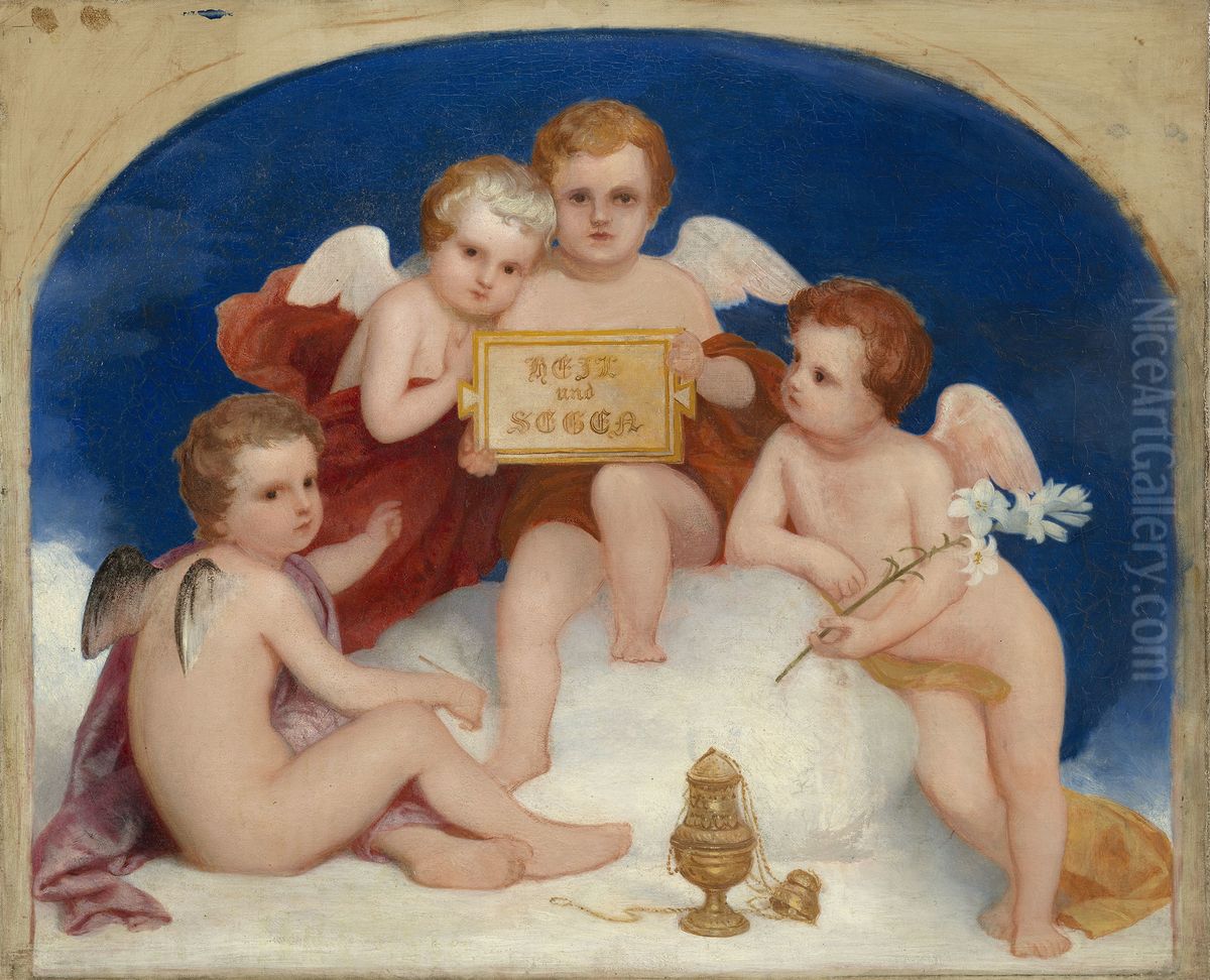 A Group of Angels Oil Painting by Charles Lock Eastlake