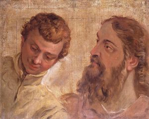 Heads of a Boy and a Bearded Man (an Apostle)