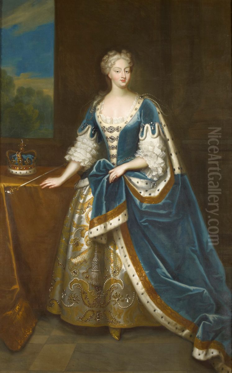Caroline of Ansbach (1683-1737) Oil Painting by Enoch Seeman