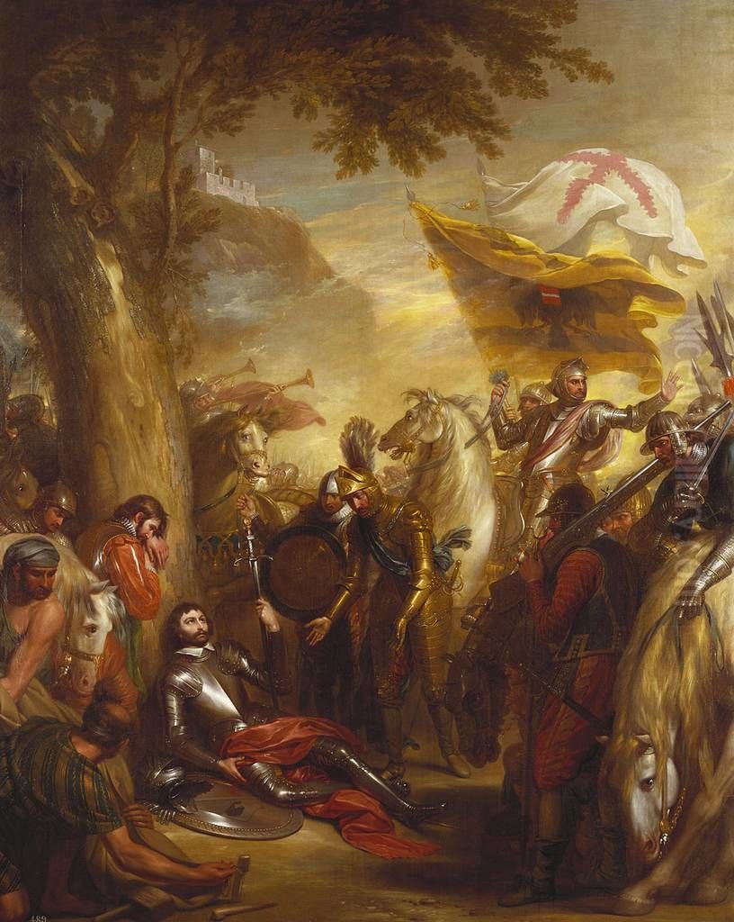 The Death of Chevalier Bayard Oil Painting by Benjamin West