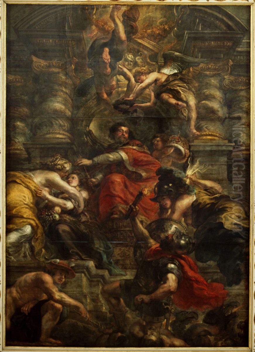 The Wise Rule of James I Oil Painting by (studio of) Rubens, Peter Paul
