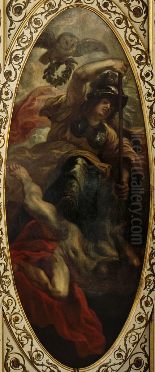 Minerva, or Wisdom striking Ignorance Oil Painting by (studio of) Rubens, Peter Paul