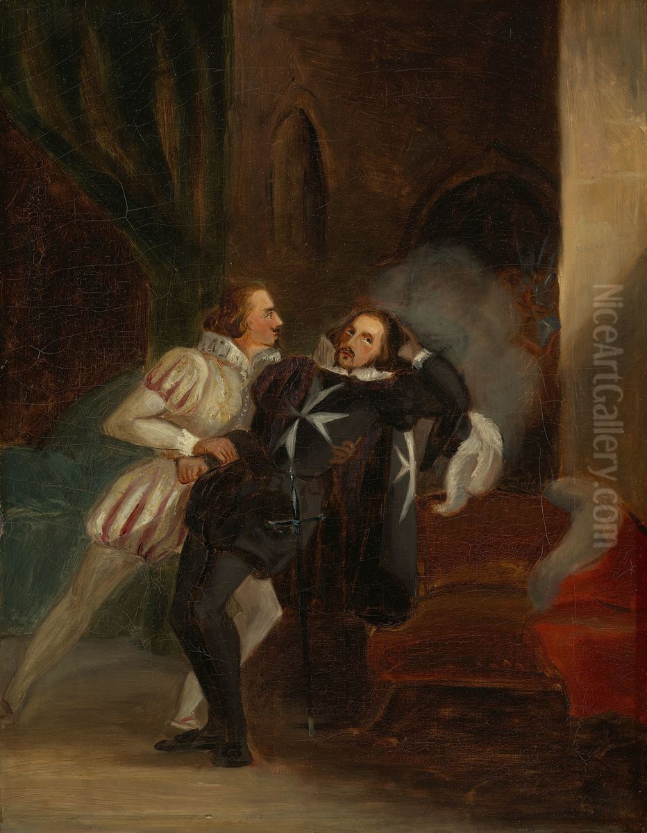 The Death of the Marquis of Posa Oil Painting by Prince Albert of Saxe-Coburg and Gotha