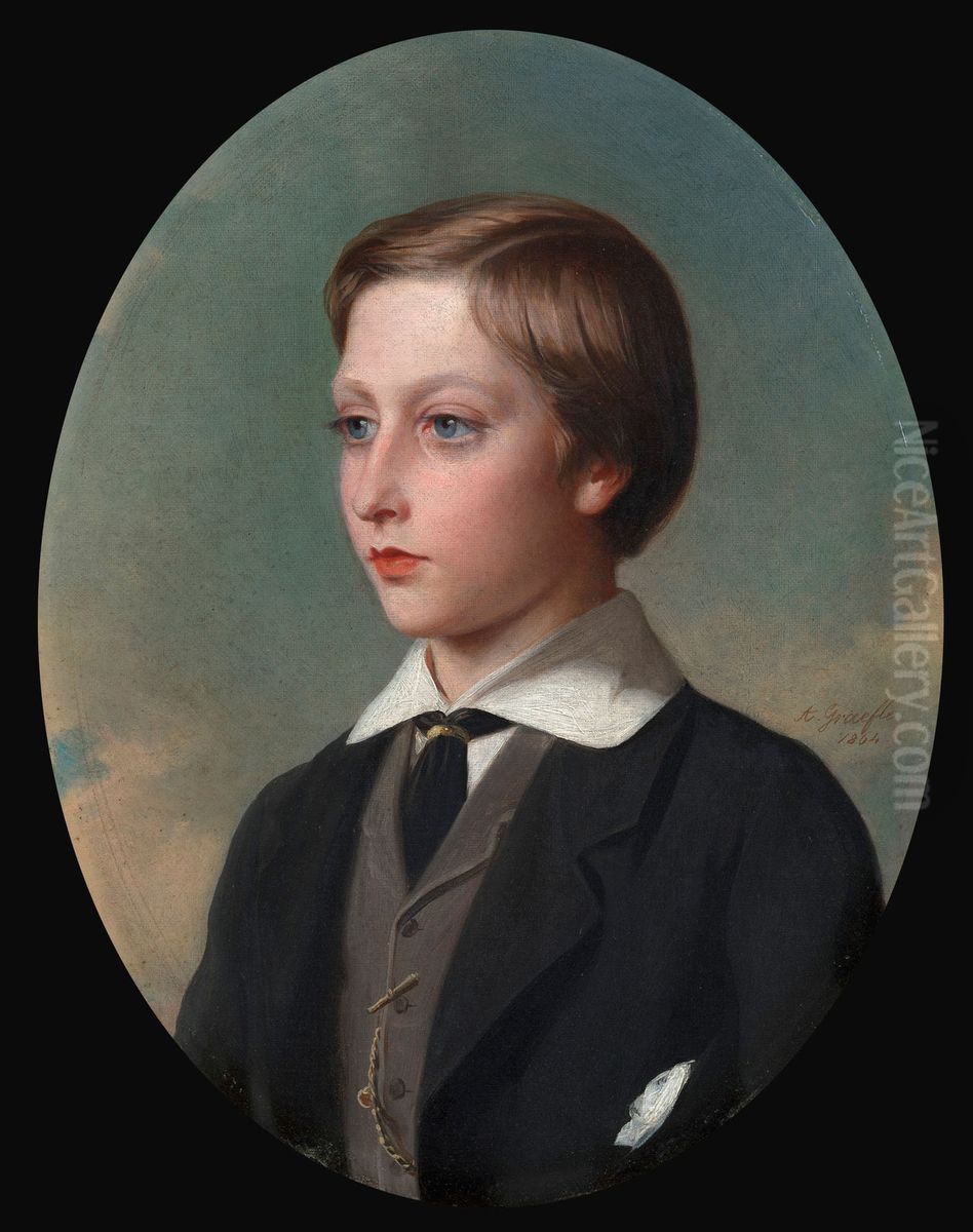 Prince Arthur, later Duke of Connaught (1850-1942) Oil Painting by Albert Grafle