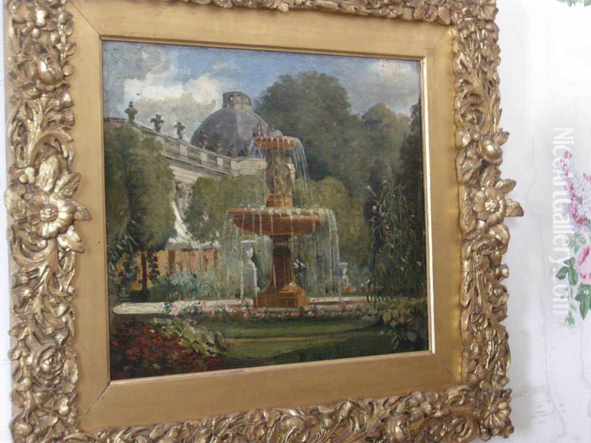 A view in the gardens at Potsdam Oil Painting by Victoria, Princess Royal