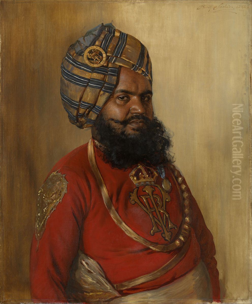 Sheikh Muhammed Buksh Oil Painting by Rudolf Swoboda