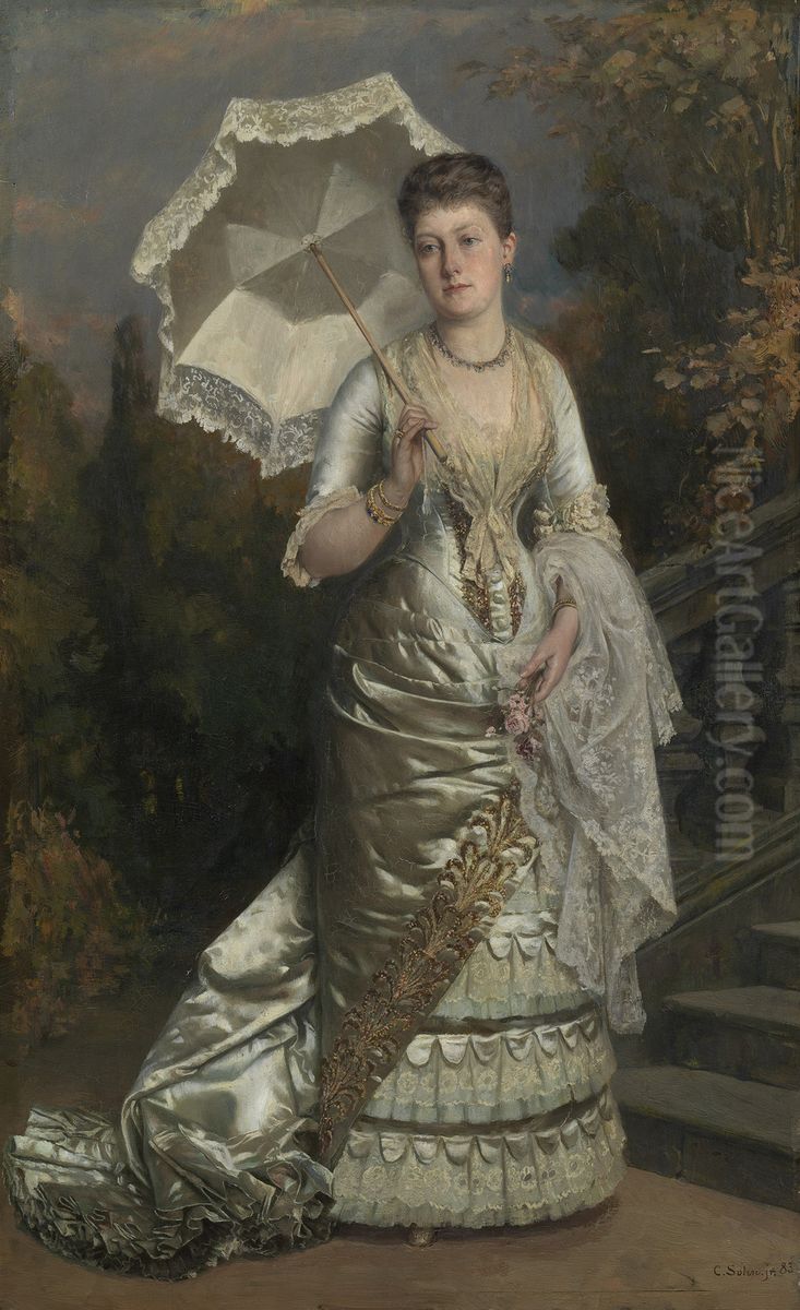 Princess Beatrice (1857-1944) Oil Painting by Carl Rudolph Sohn