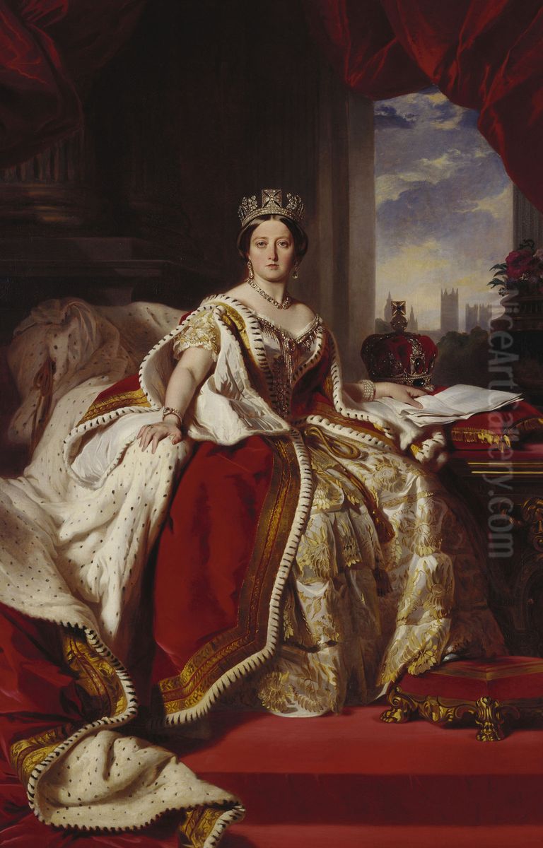 Queen Victoria (1819-1901) Oil Painting by Franz Xavier Winterhalter