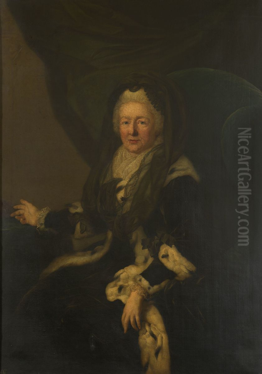 Elisabeth Christine of Brunswick-Wolfenbuttel-Bevern (1715-1797), consort of Frederick II of Prussia Oil Painting by Anton Graff
