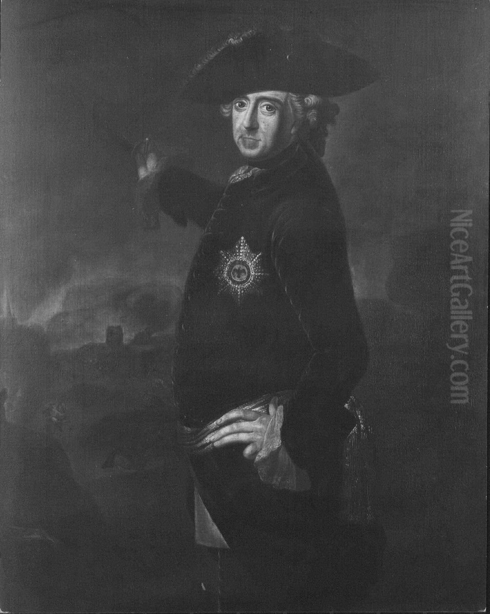 Frederick II of Prussia (1712-1786) Oil Painting by Antoine Pesne