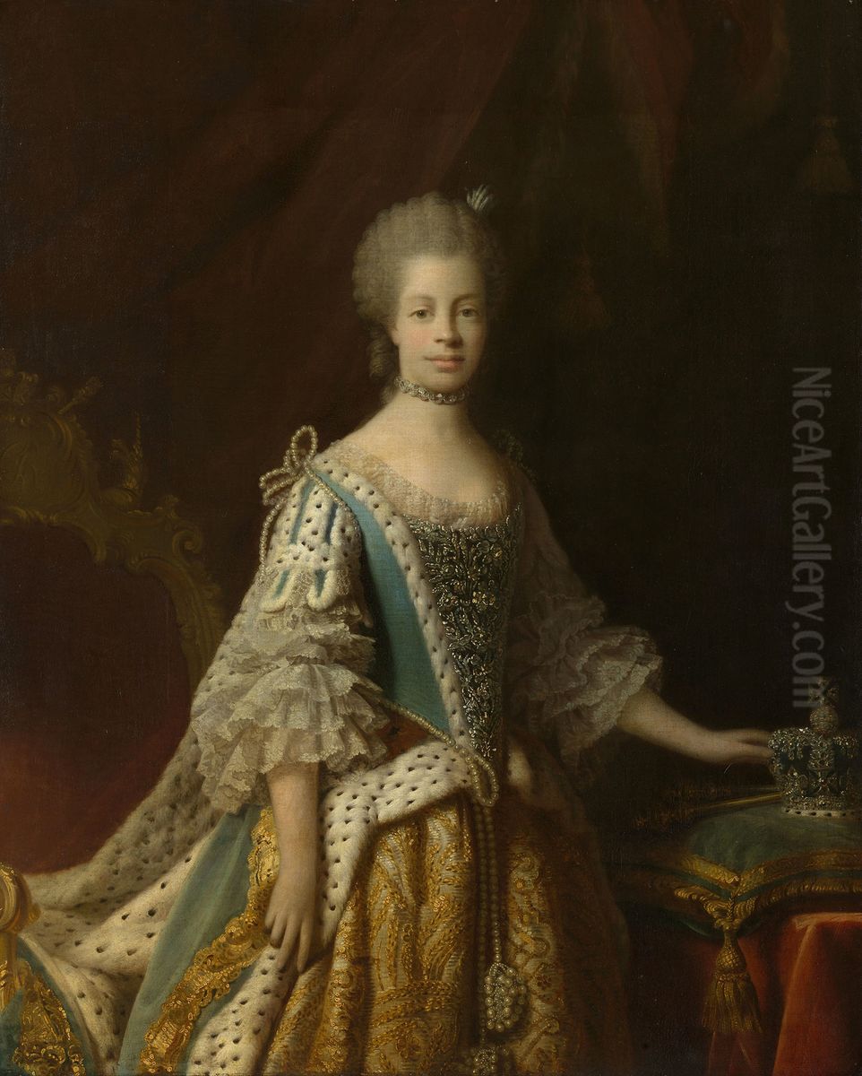 Queen Charlotte (1744-1818) Oil Painting by Allan Ramsay Queen Charlotte (1744-1818) Oil Painting by Allan Ramsay