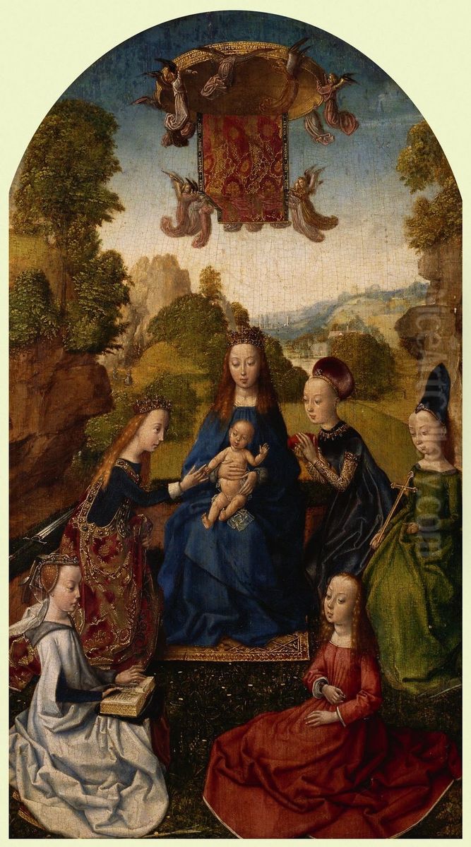 Virgin and Child with Saints Oil Painting by Hugo Van Der Goes
