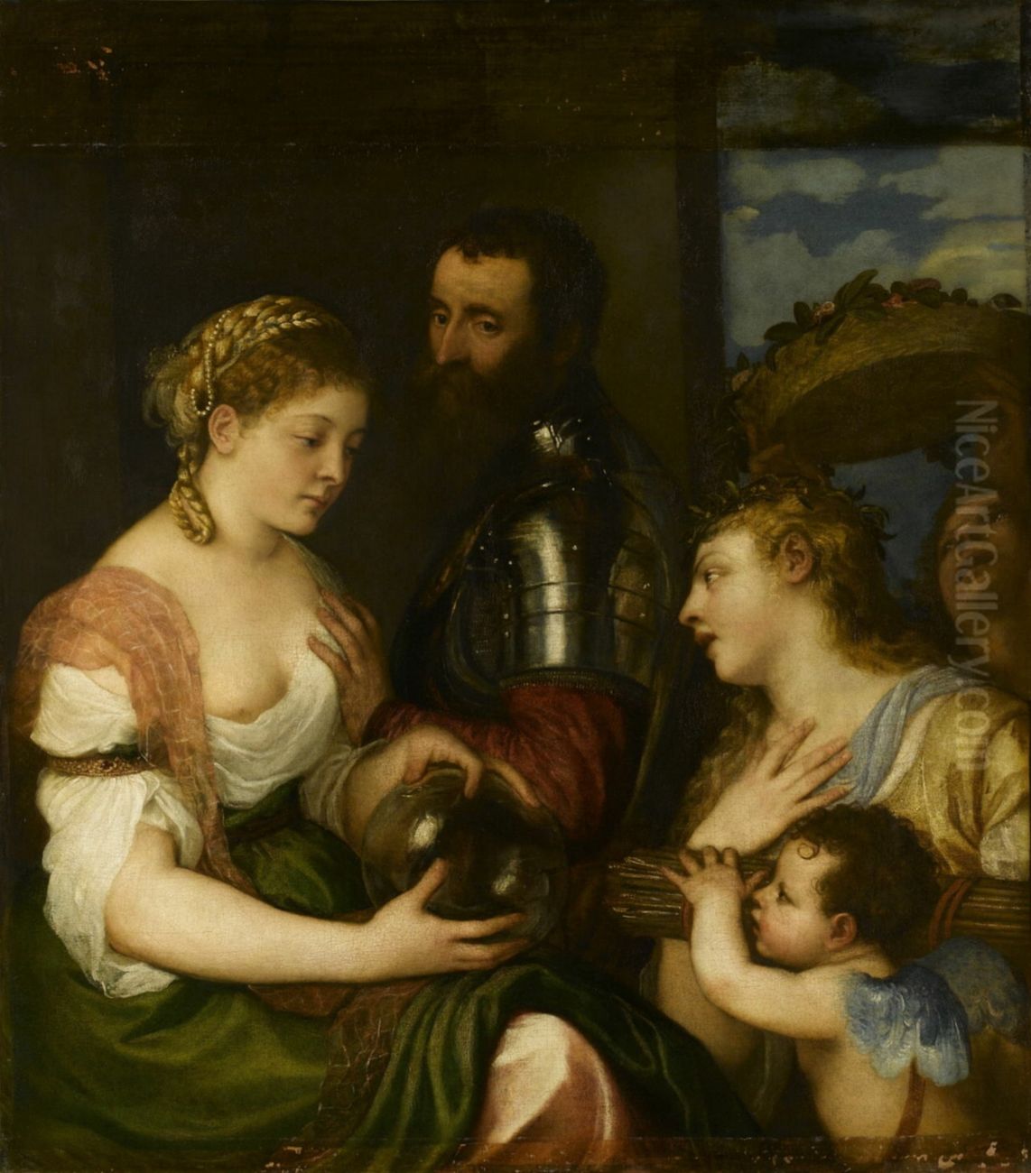 The Allegory of Alfonso D'Avalos Oil Painting by Titian
