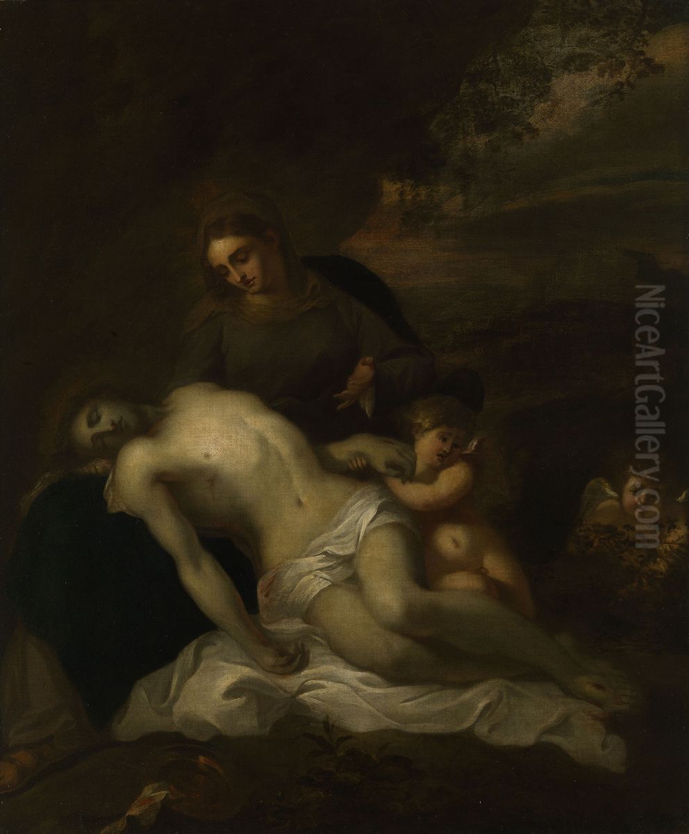 The Pieta Oil Painting by Annibale Carracci