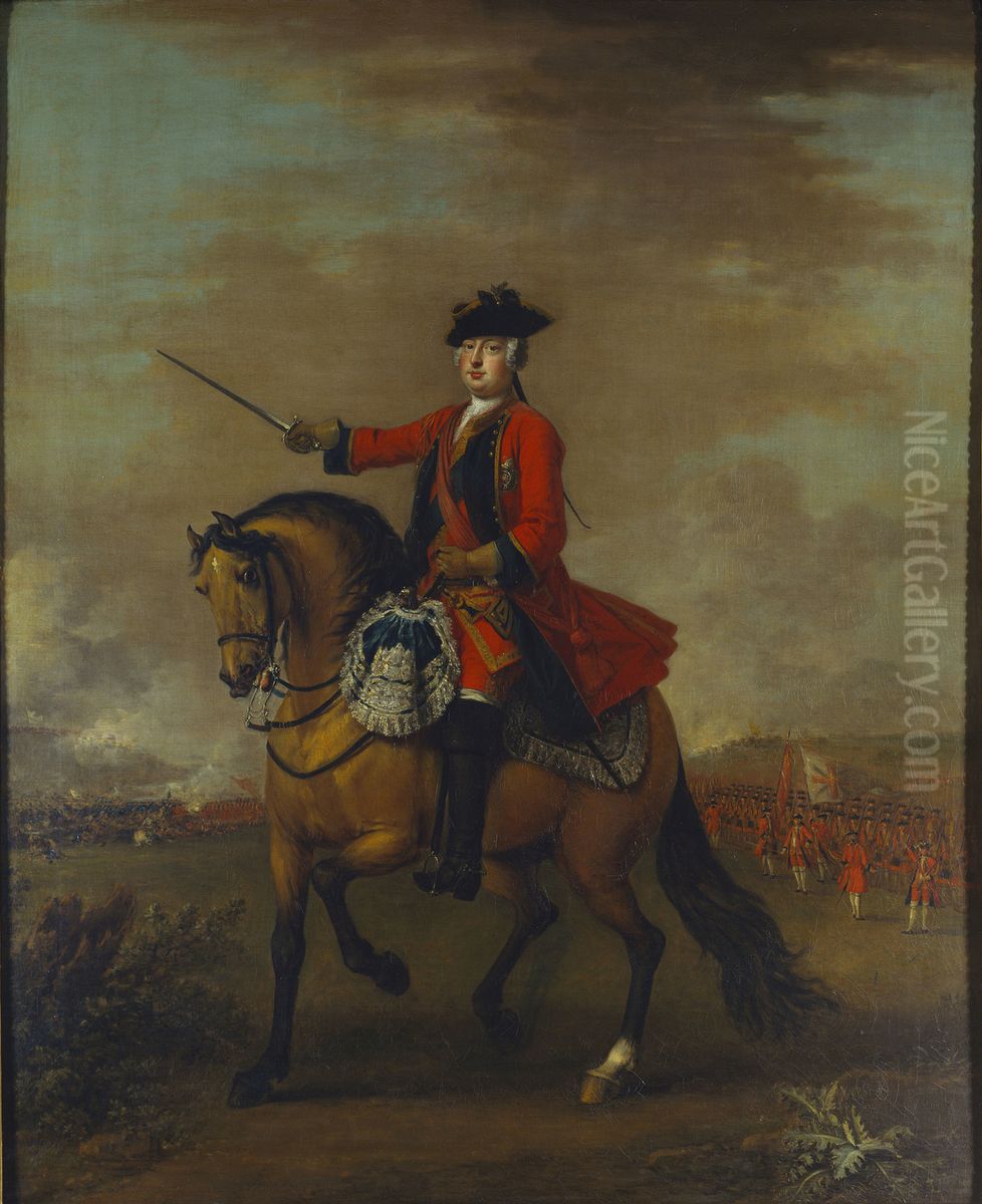William Augustus, Duke of Cumberland (1721-65) at the Battle of Dettingen Oil Painting by John Wootton