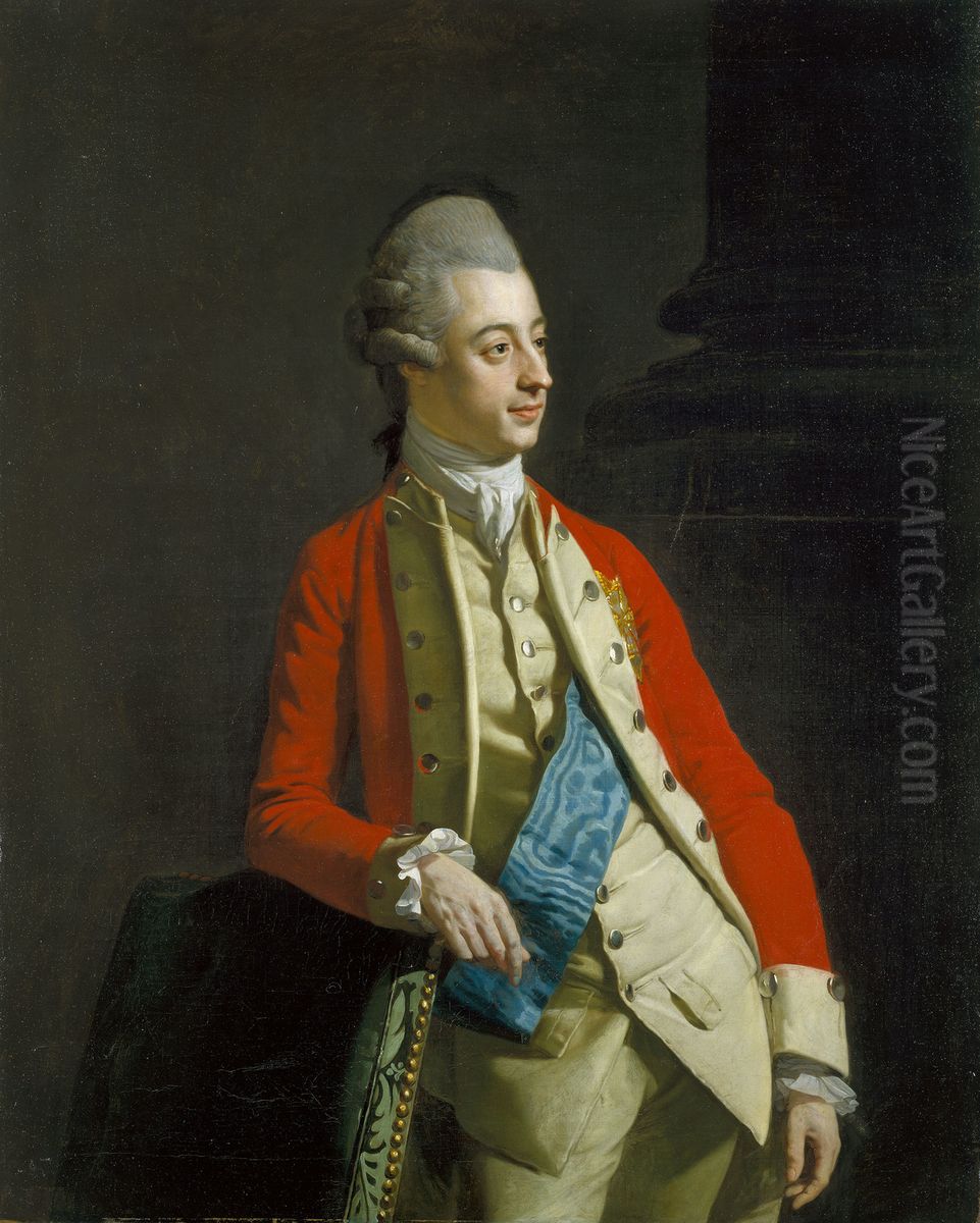 Prince Ernest Gottlob Albert of Mecklenburg-Strelitz (1742-1814) Oil Painting by Johann Zoffany