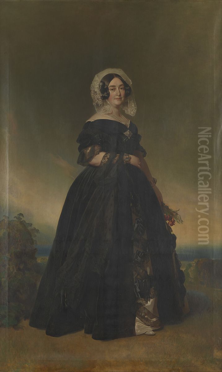 Victoria, Duchess of Kent (1786-1861) Oil Painting by Franz Xavier Winterhalter