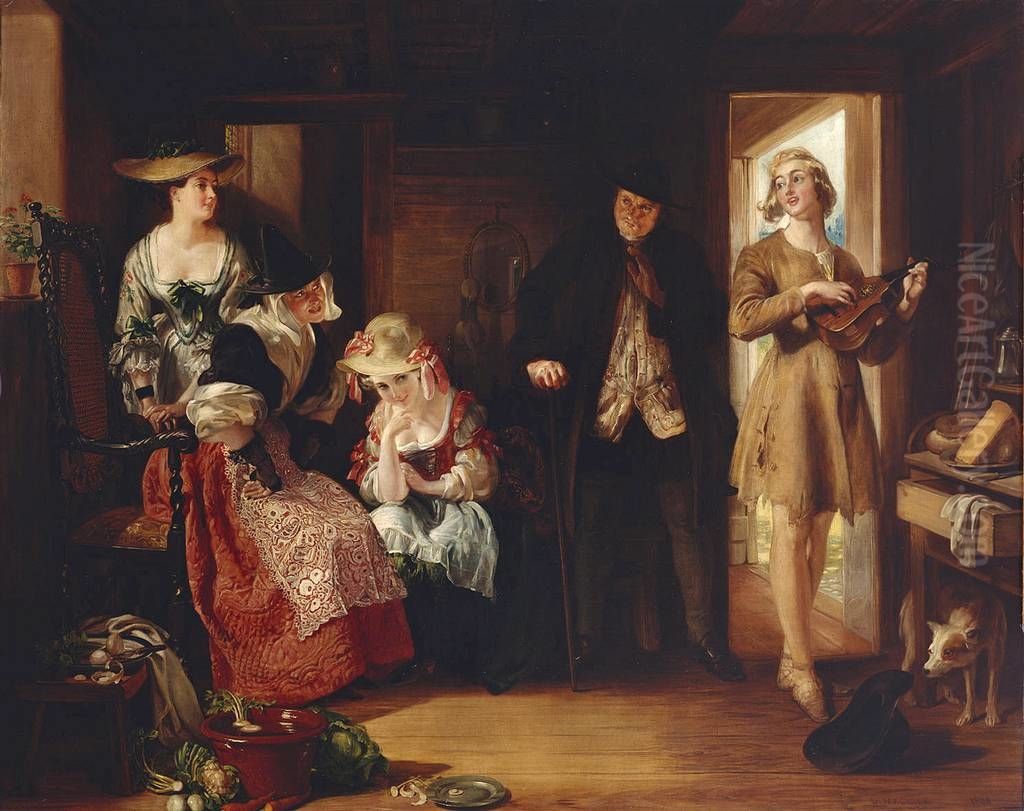 A Scene from Midas Oil Painting by Daniel Maclise