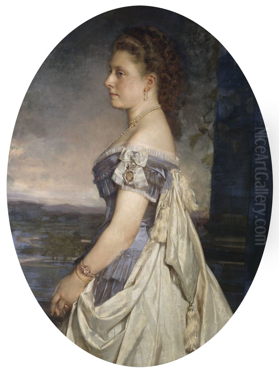 Princess Beatrice (1857-1944), later Princess Henry of Battenberg Oil Painting by Baron Heinrich von Angeli
