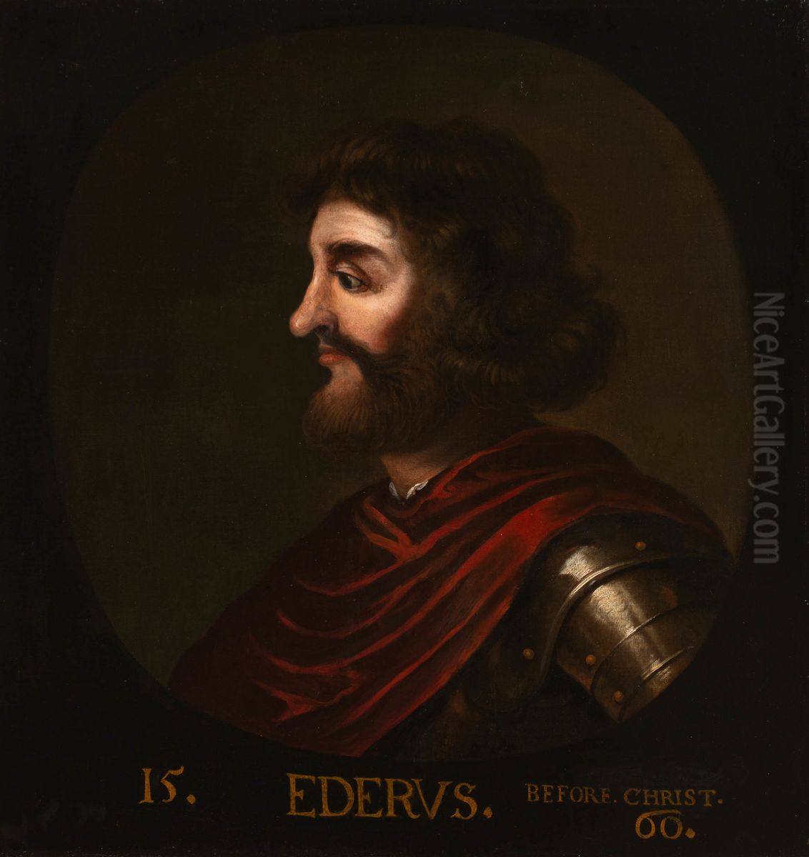 Ederus, King of Scotland (60-12 B.C.) Oil Painting by Jacob de Wet II
