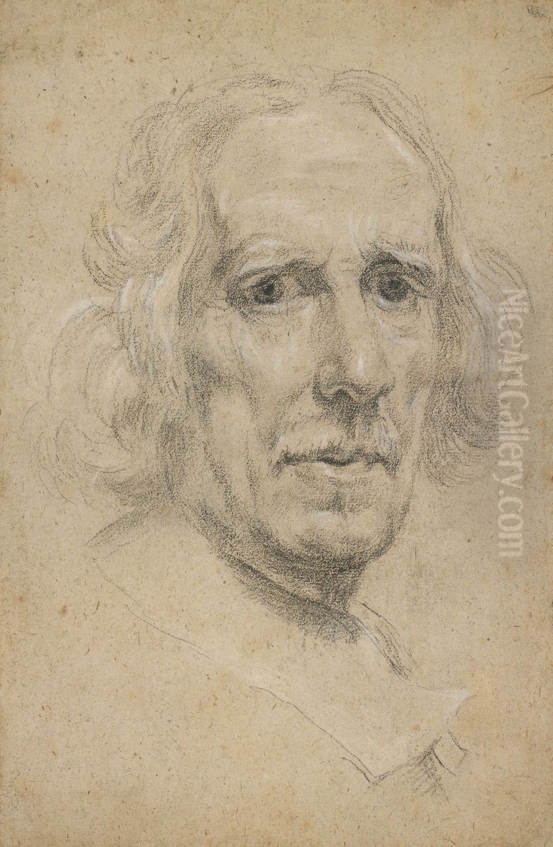 Selfportrait of Gianlorenzo Bernini Oil Painting by Gian Lorenzo Bernini
