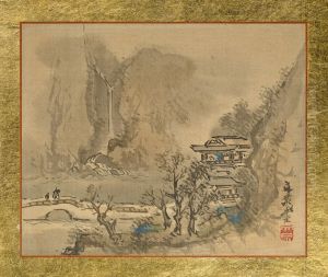 An Old Man and an Attendant heading to a two-story Mansion at the Shore
