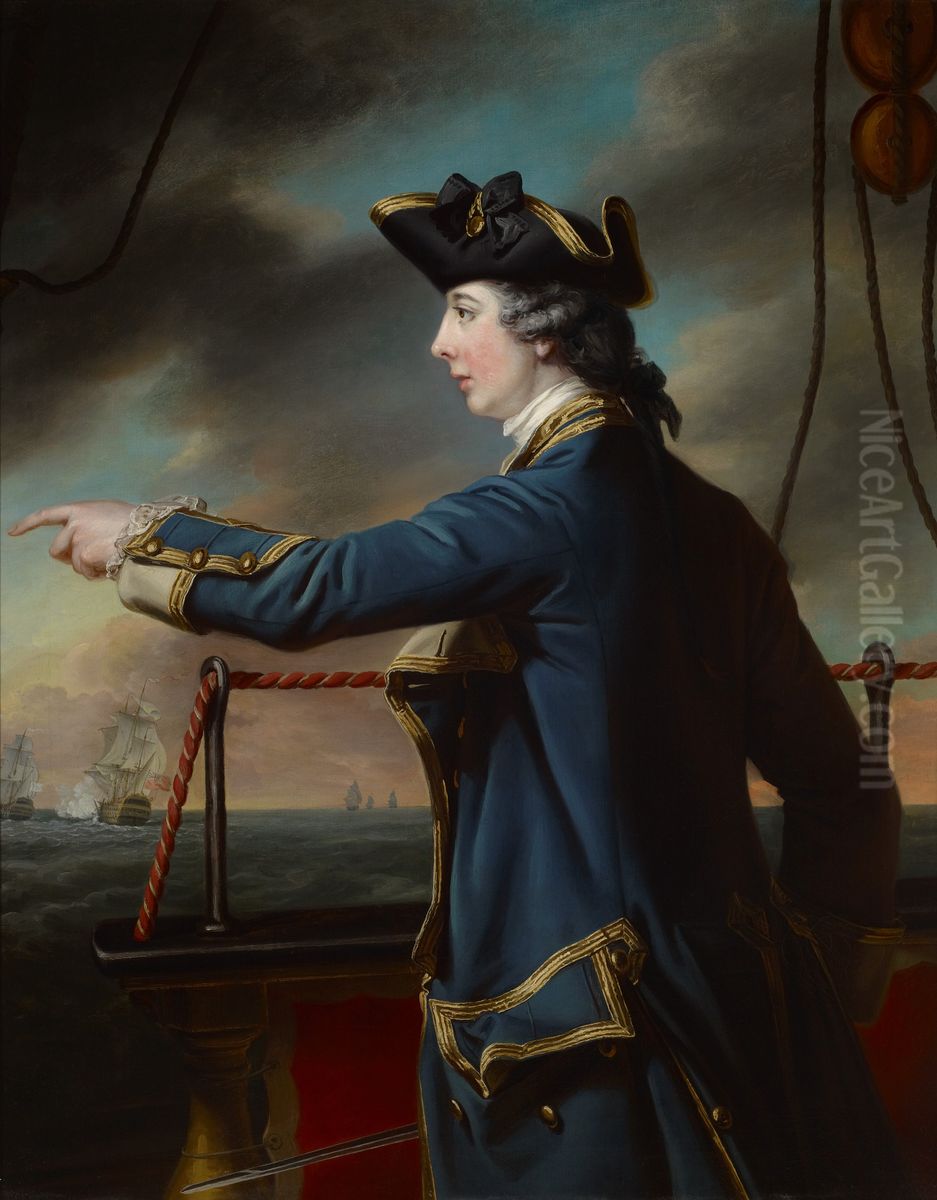 Portrait of Captain Edward Knowles, R.N. (1742-1762) Oil Painting by Francis Cotes