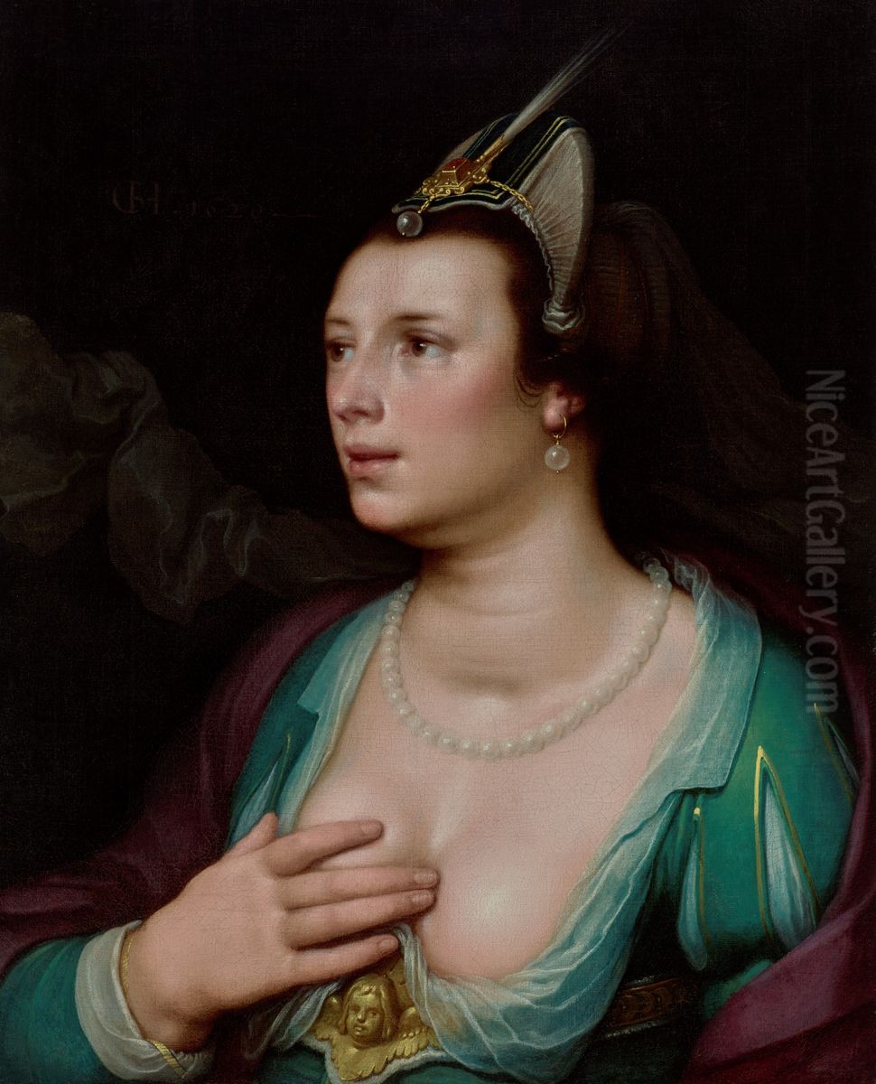 Venus Oil Painting by Cornelis van Haarlem