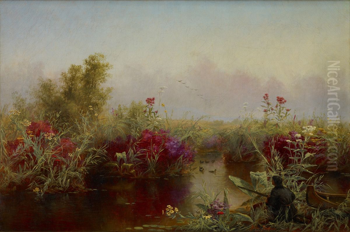 Duck Hunting Oil Painting by Jerome Thompson