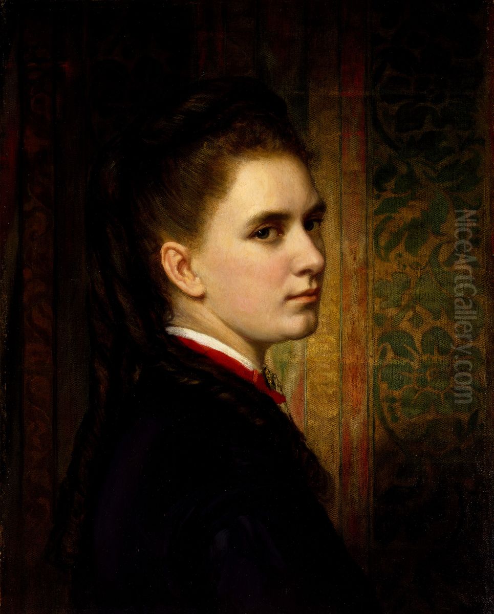 Portrait of Maria Healy, the Artist's Daughter Oil Painting by George Peter Alexander Healy