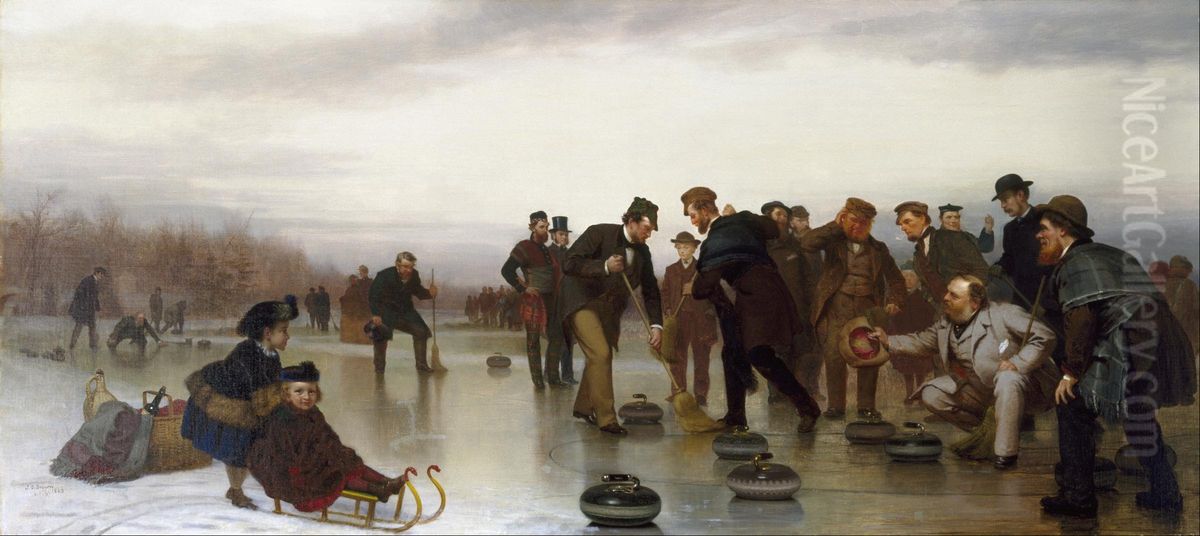 Curling;--a Scottish Game, atCentral Park Oil Painting by John George Brown