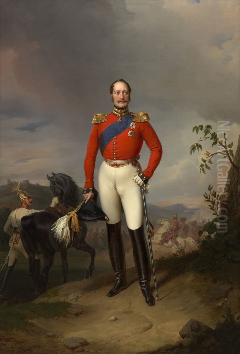 Nicholas I, Emperor of Russia (1796-1855) Oil Painting by Franz Kruger