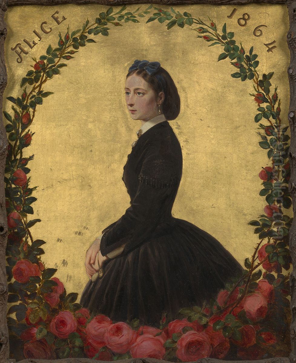 Portrait of the artist Oil Painting by Alice of the United Kingdom