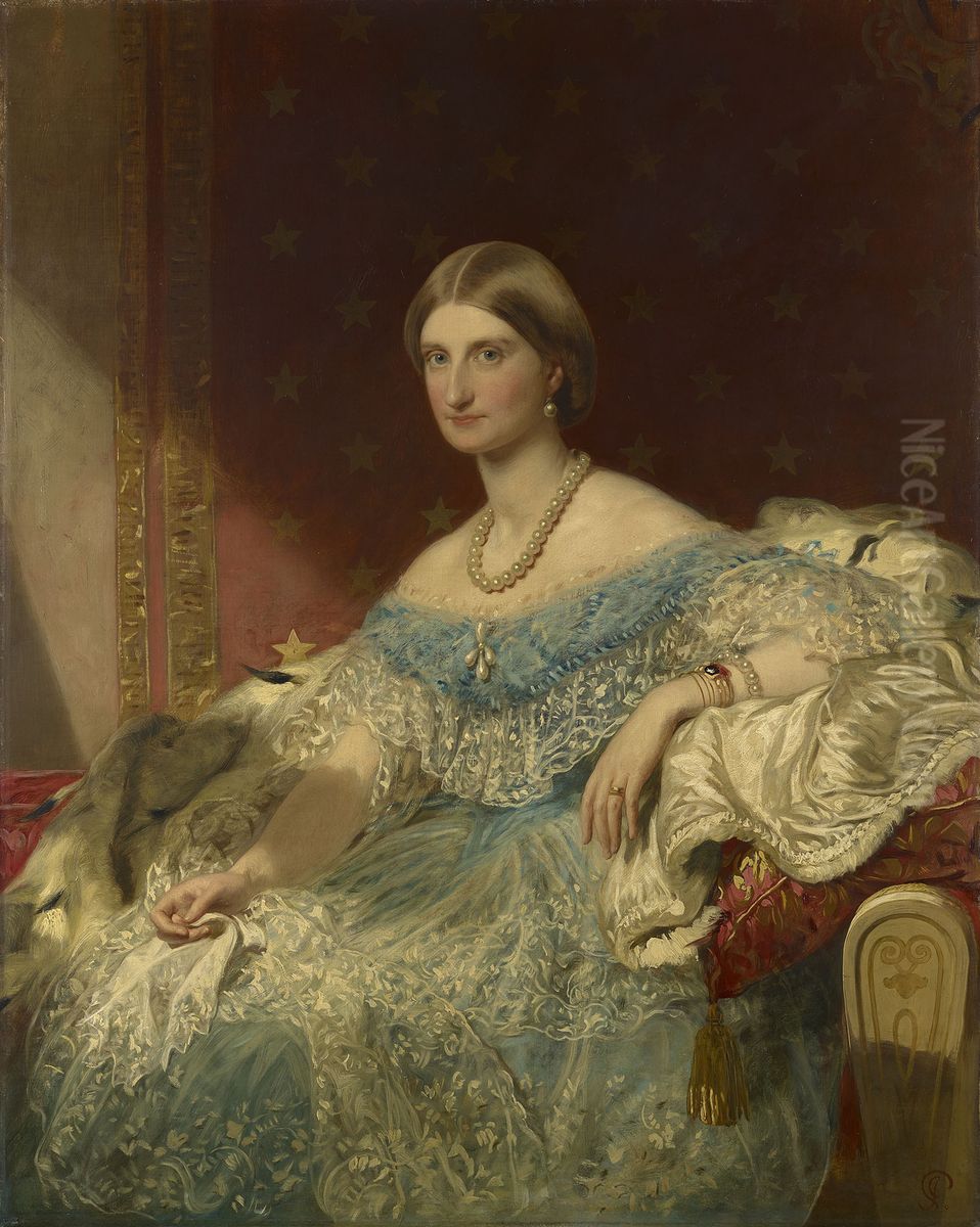 Marie Caroline, duchesse d' Aumale (1822-1869) Oil Painting by James Sant