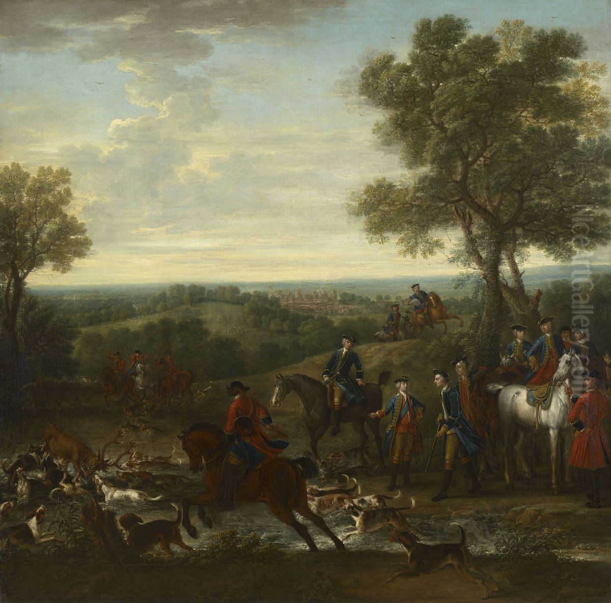 The Death of the Stag Oil Painting by John Wootton