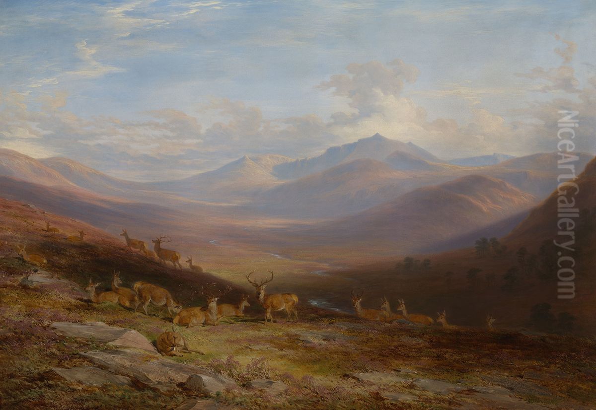 A View of Lochnagar Oil Painting by James Giles