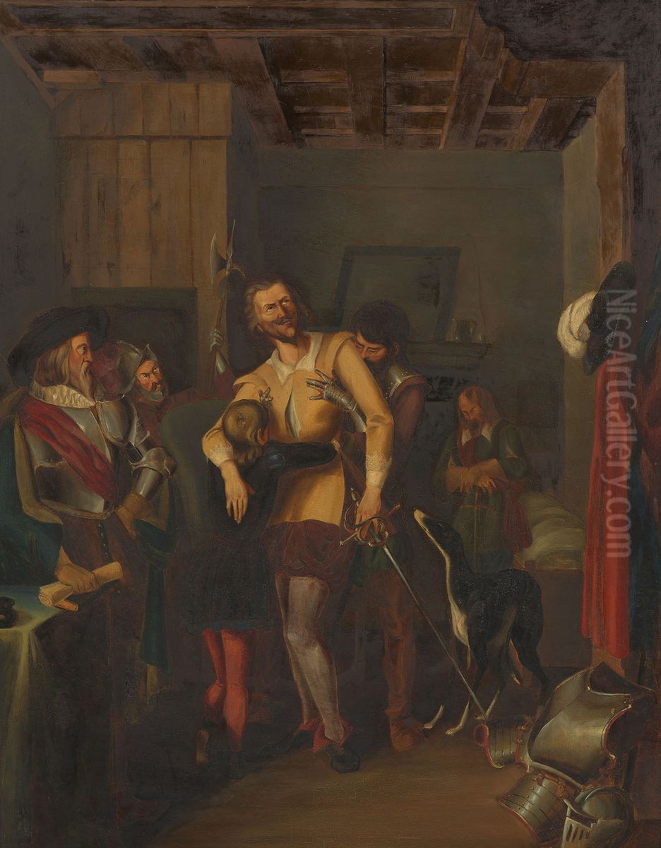 The Death of Count Mansfield (1580-1626) Oil Painting by Prince Albert of Saxe-Coburg and Gotha