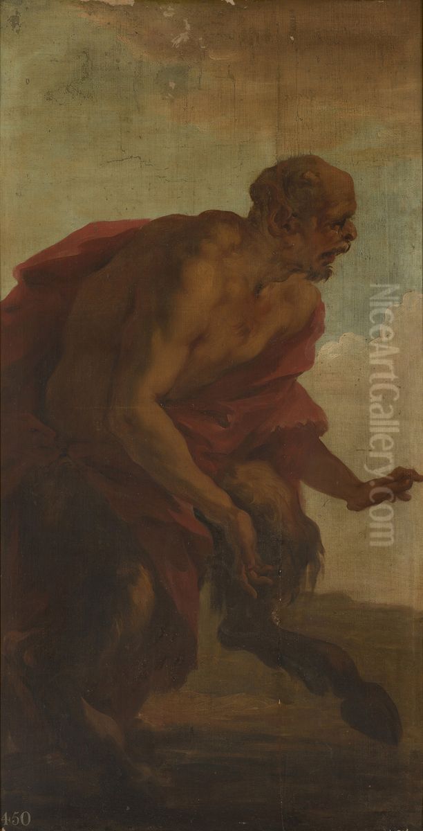 Pan Oil Painting by Giovanni Antonio Pellegrini