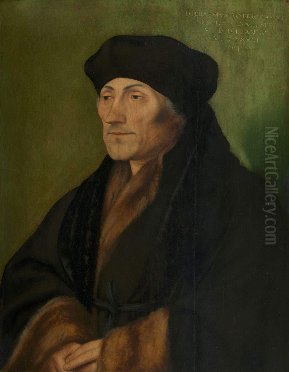 Desiderius Erasmus (1466-1536) Oil Painting by Georg Pencz