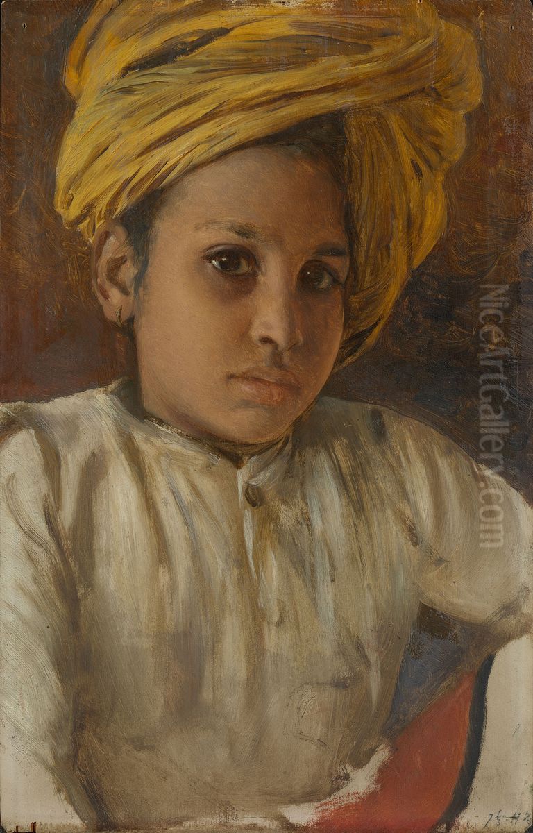 Sunder Singh Oil Painting by Rudolf Swoboda