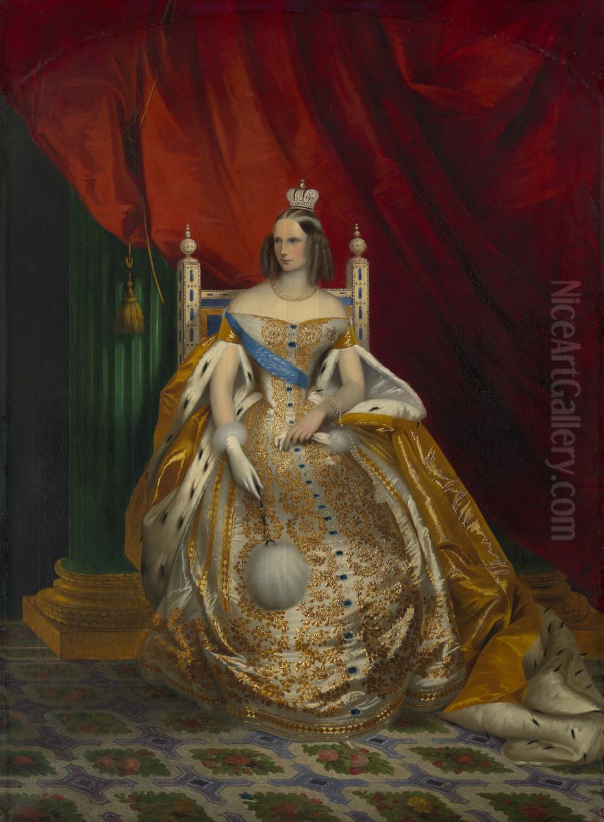 Alexandra Feodorovna, Empress of Russia (1798-1860) Oil Painting by Carl Timoleon von Neff