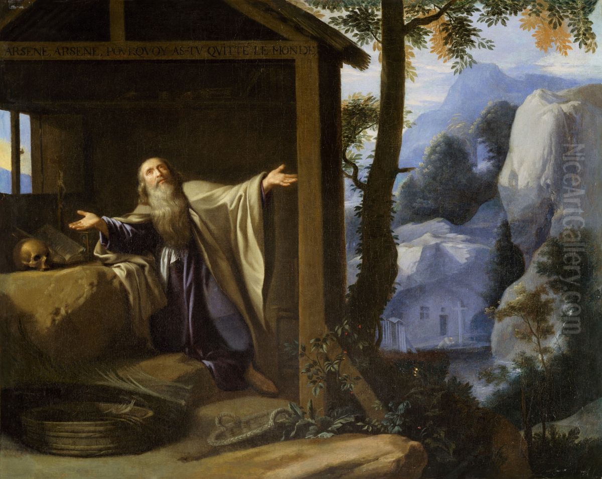 Saint Arsenius Leaving the World Oil Painting by Philippe de Champaigne