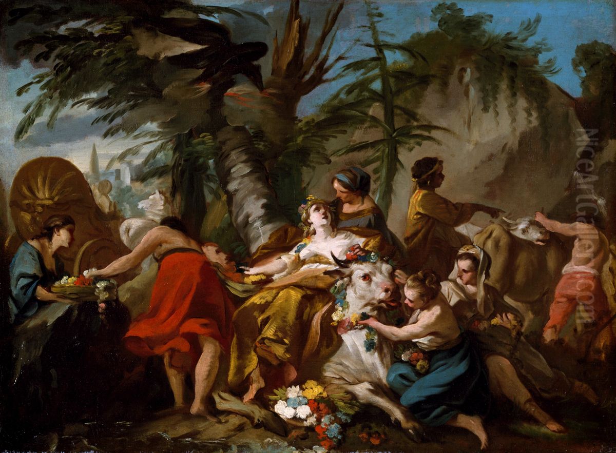 The Rape of Europa Oil Painting by Jean-Baptiste Marie Pierre
