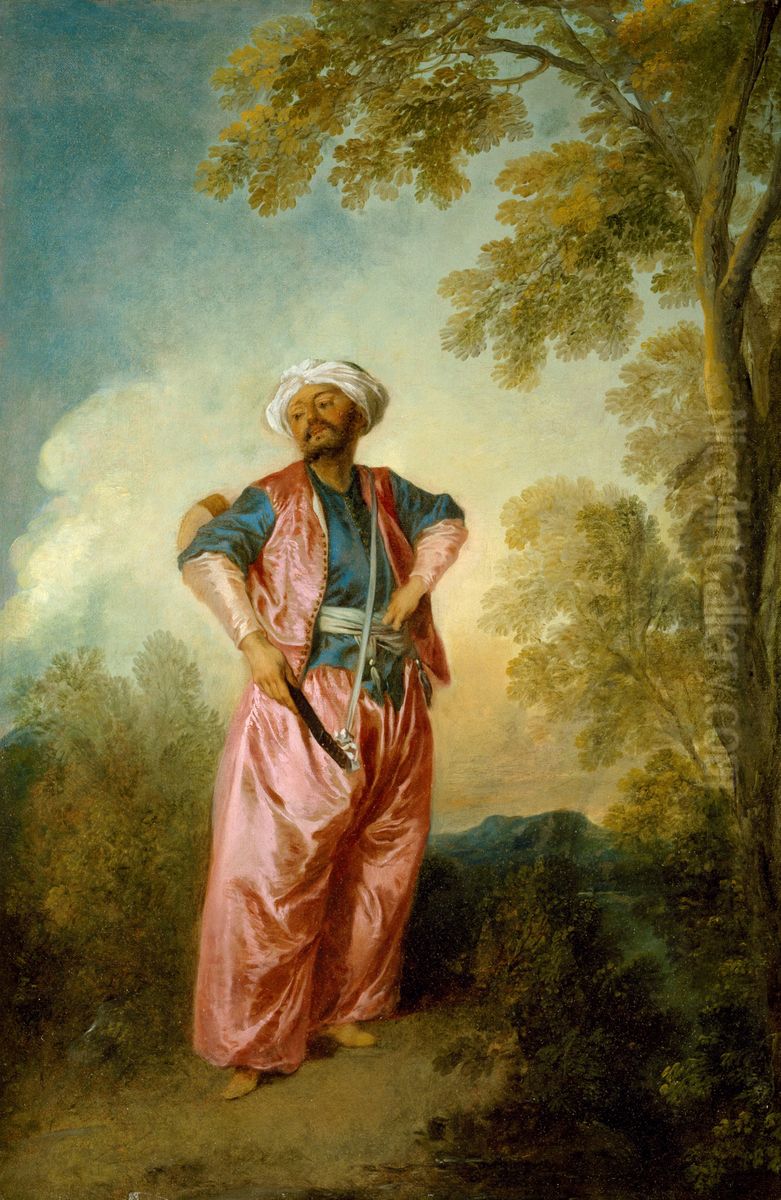 The Amorous Turk Oil Painting by Nicolas Lancret
