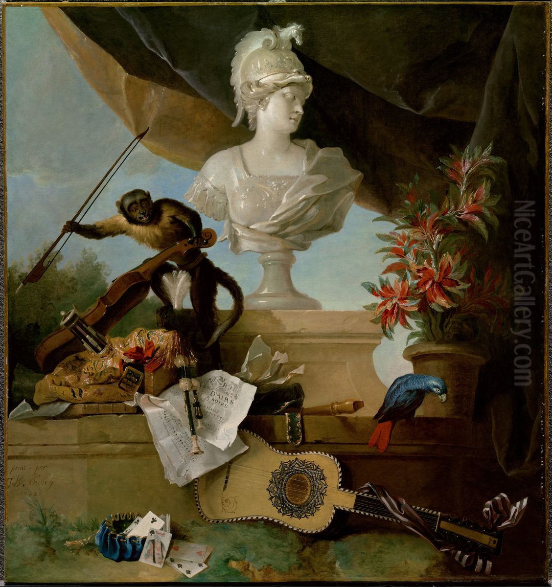 Allegory of the continent of Europe Oil Painting by Jean-Baptiste Oudry
