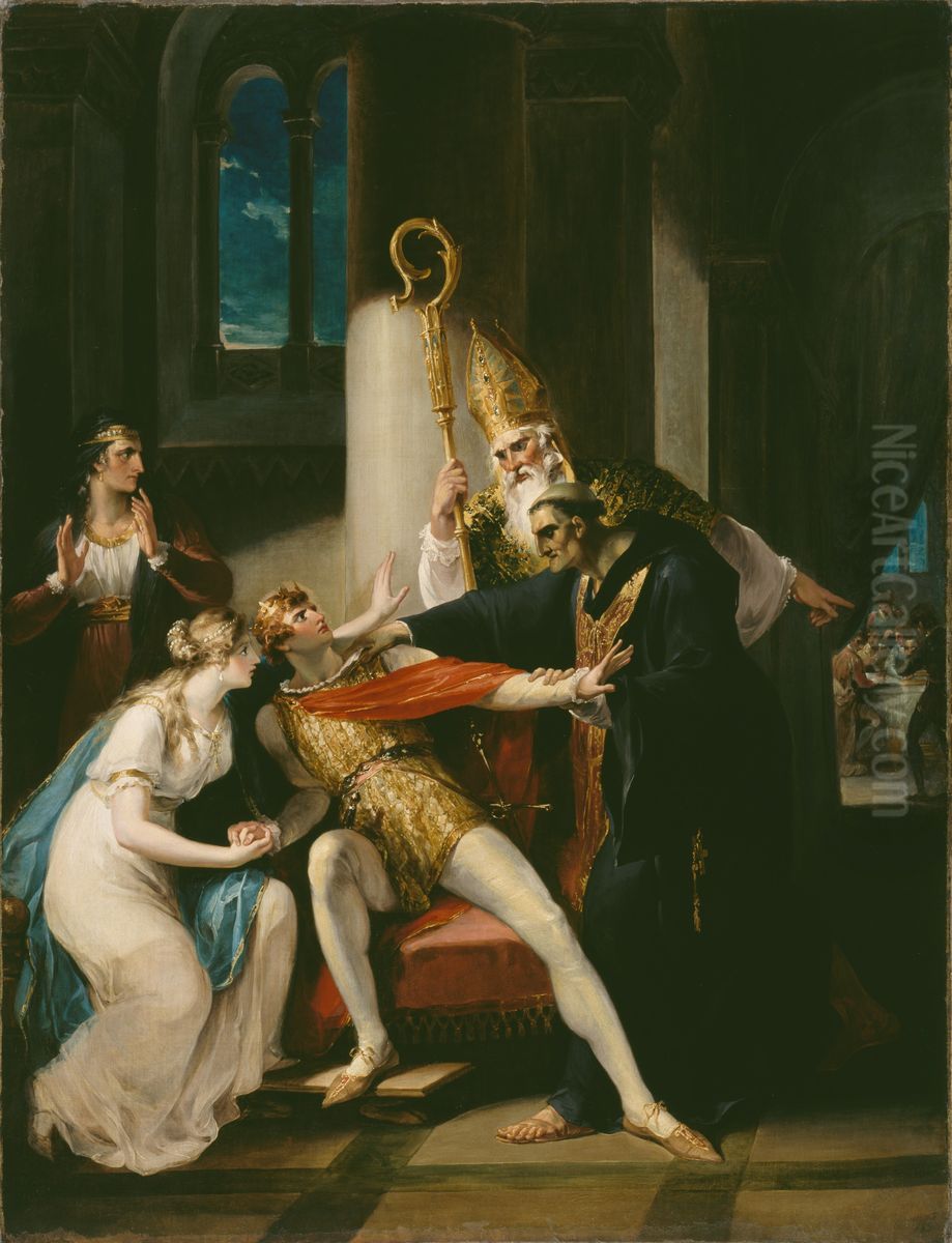 A Scene from Saxon History Oil Painting by William Hamilton