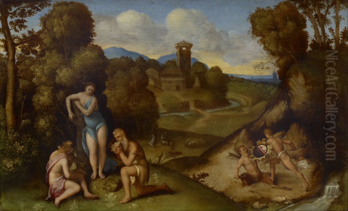 Allegory Oil Painting by Giorgione